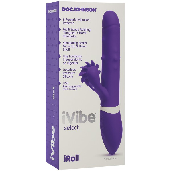 iVibe Select - iRoll Rabbit Vibe with Clit Spinner 