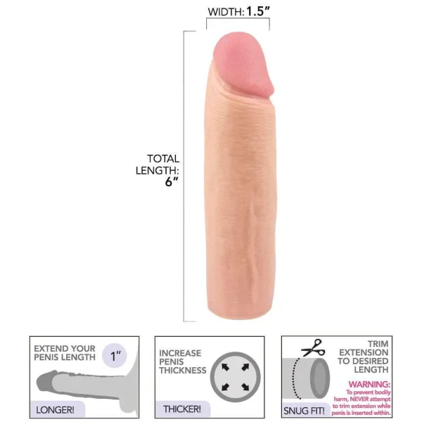 1" Silicone Penis Extension