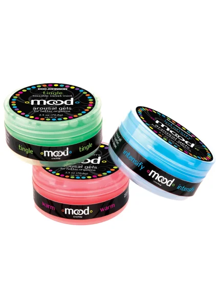 Mood Lube Kissble Foreplay Gels - 2 oz Asst. Flavors Pack of 3