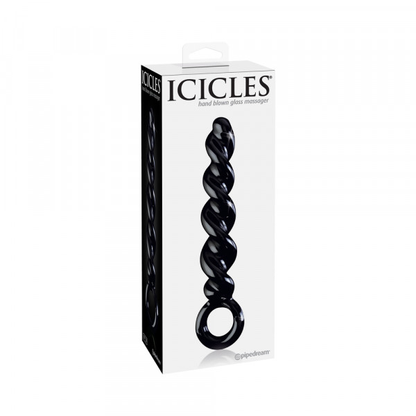 Icicles No 39 Black Glass Massager