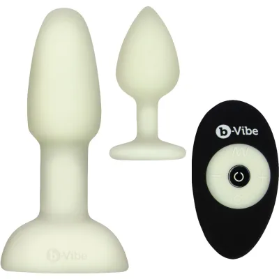 b Vibe Asstronaut Glow In The Dark Butt Play Set With Rimming Plug Petite Silicone Butt Plug