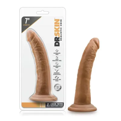 Dr Skin 7 Inch Cock With Suction Cup Mocha