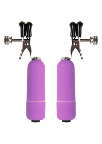 Vibrating Nipple Clamps - Purple — image 6 of 7