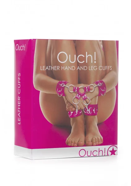 Leather Hand And Legcuffs - Pink — image 12 of 13
