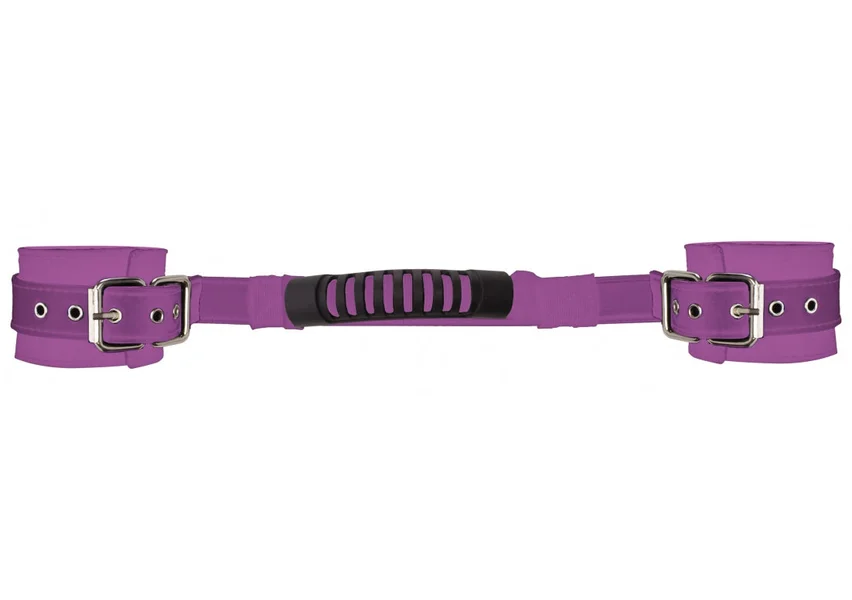 Adjustable Leather Handcuffs - Purple — image 6 of 7