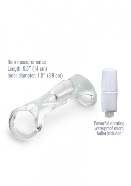 Vibrating Cock Sling - Transparent Penis Extensions