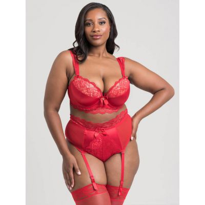 Lovehoney Plus Size Treasure Me Red Push Up Bra Set