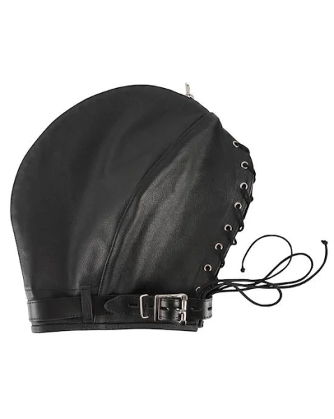 Leather Double Mask - Black / Red