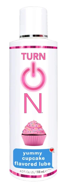 Turn on Yummy Cupcake Flavored Lube - 4 Fl. Oz.