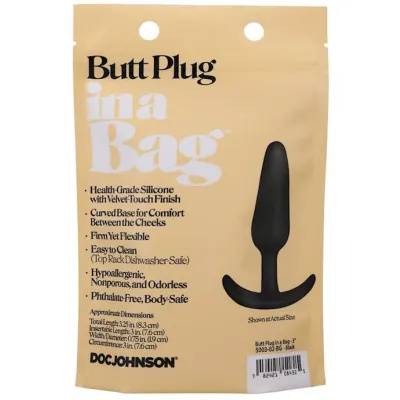 Butt Plug In A Bag 3 Inch Black