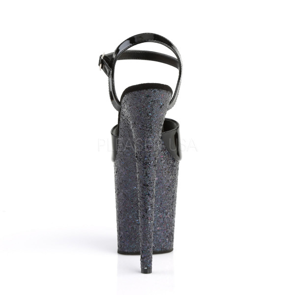 8 inches Heel, 4 inches PF Ankle Strap Sandal w/ Glitter Bottom — image 16 of 24