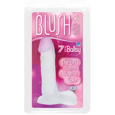 Blush 7 inch Ultraskyn UR3 Ballsy Cock w Berry Head