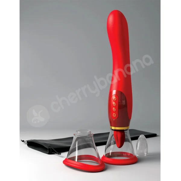 Fantasy For Her Ultimate Pleasure 24K Gold Luxury Edition Pussy Pump & Tongue Vibrator Set