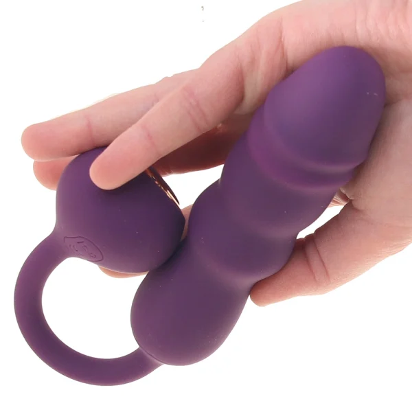 INMI Thrust Thumper Rechargeable Silicone Thrusting Vibrator With Remote - Purple