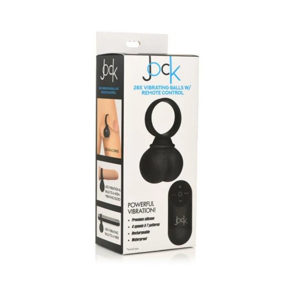 : Jock 28x Vibrating Silicone Balls Large Black