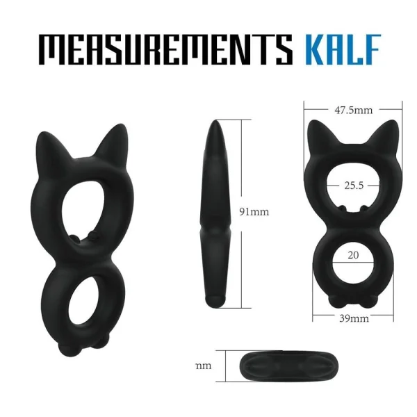Velv'Or Rooster Kalf Dual-Ring Cat-Like Cock Ring — image 8 of 11