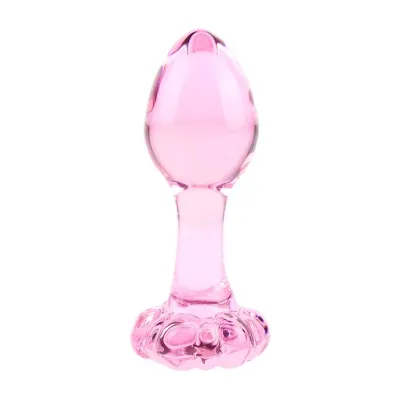 Lucent Flower Base Glass Butt Plug