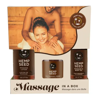 Hemp Seed Massage in a Box Gift Set Isle of You