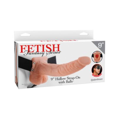 Fetish Fantasy 9in Hollow Strap on With Balls
