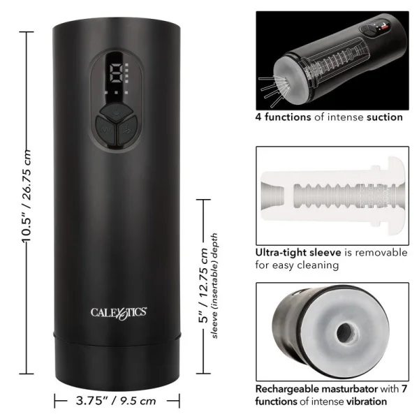 Bionic Sucking And Vibrating Rechargeable Penis Masturbator By CalExotics