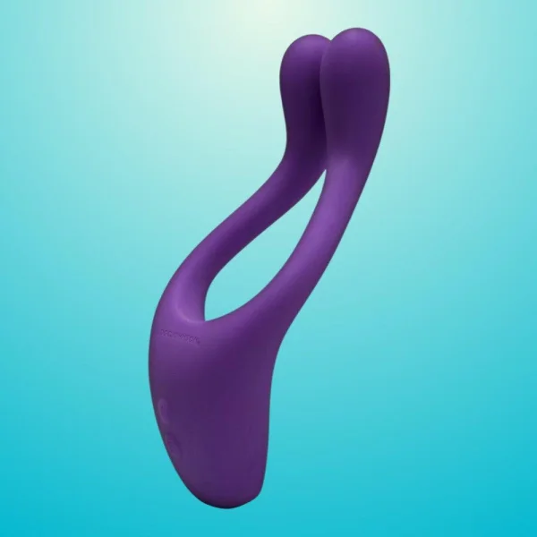 Tryst Multi Erogenous Zone Silicone Vibrator and Cock Ring- Purple