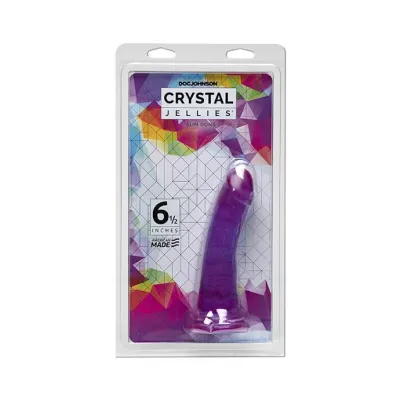 Doc Johnson Crystal Jellies Slim Dong Purple 6 5 Inches