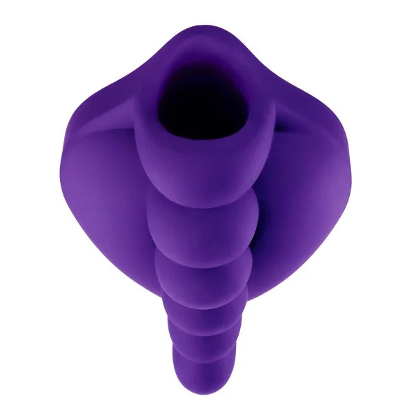 b.cush Honeybunch Soft Silicone Dildo Base with Vibe Pocket for Harness Play - Sunshine