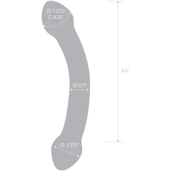 Glas Double Trouble Glass Dildo - Purple
