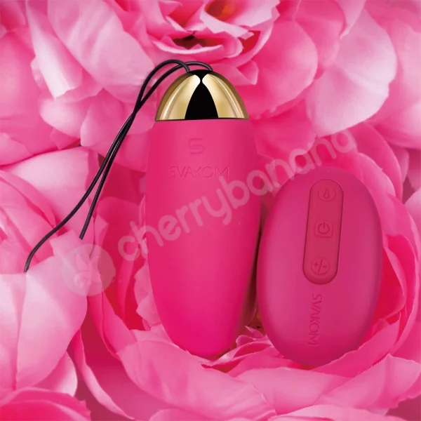 Svakom Elva Red Silicone Vibrating Bullet Egg With Remote Control