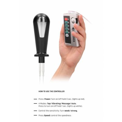 E Stim Butt Plug Black Vibrating Butt Plug
