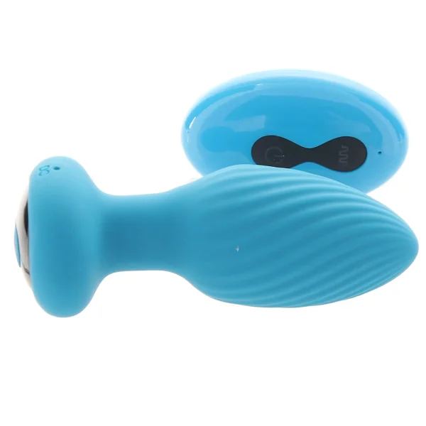 Inya Alpine Rechargeable Silicone Anal Plug With Remote - Teal