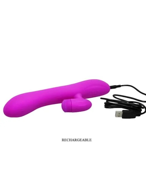 Derrick Dual Rabbit Tongue And G-spot Vibe - 8 Inch