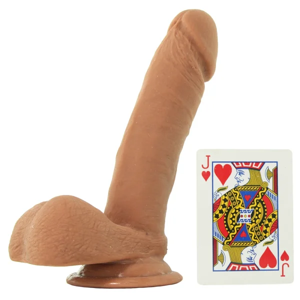 The D - Perfect D 7" Suction Cup Dildo by Doc Johnson - Caramel