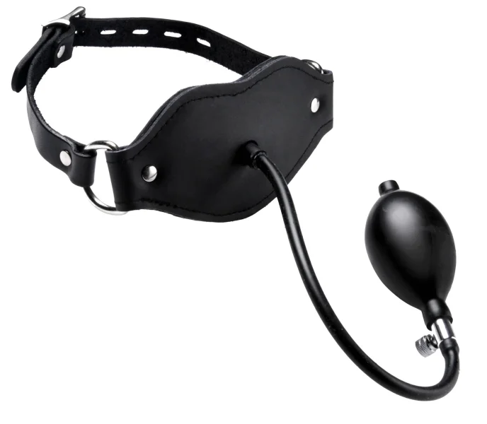 Silencer Inflatable Locking Penis Gag - Black