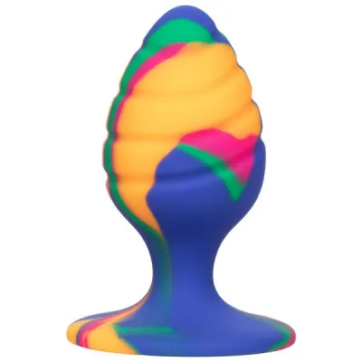 CalExotics Cheeky Swirl Medium Tie Dye Butt Plug