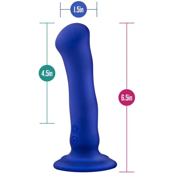 Impressions Santorini Rechargeable Waterproof Silicone G-Spot Suction Cup Vibrator By Blush - Blue