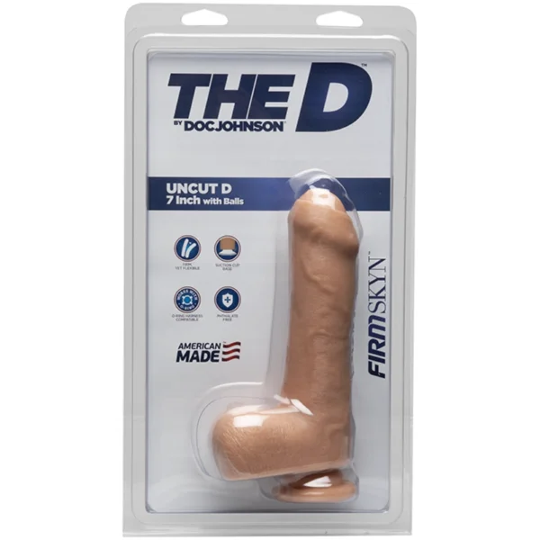 Doc Johnson The D - Uncut D Realistic Dildo - 2 Sizes Available!