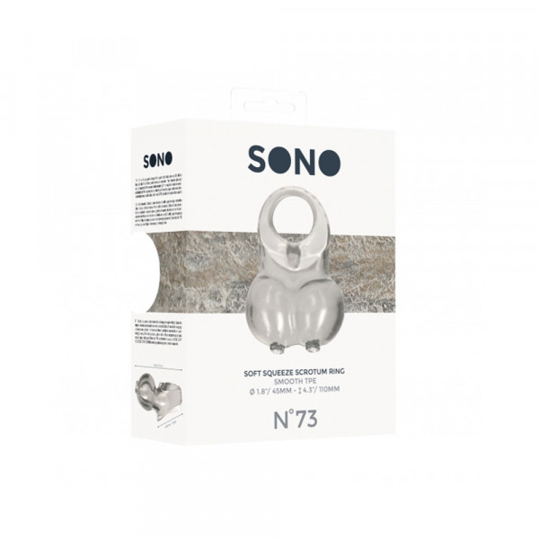 Sono No. 73 - Soft Squeeze Scrotum Ring - Translucent