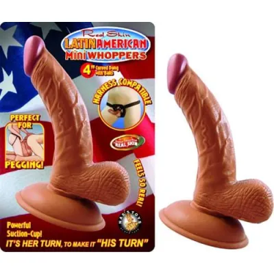 Latin American Mini Whoppers 4 Inch Curved Dong With Balls Latin Latin