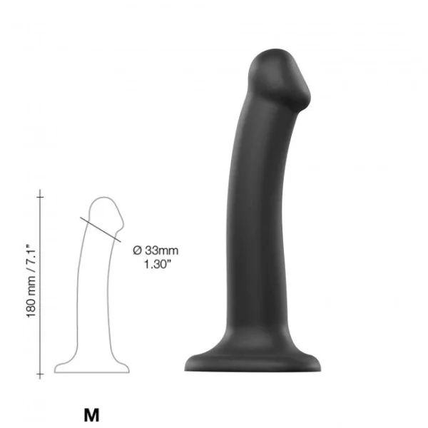 Strap On Me Dual Density Bendable Dildo Black