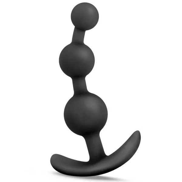 Anal Adventures Platinum Small Anal Beads Black by Blush Novelties — image 2 of 4