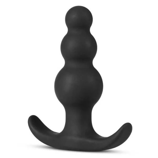 Anal Adventures Platinum Beaded Butt Plug Black by Blush Novelties — image 3 of 4