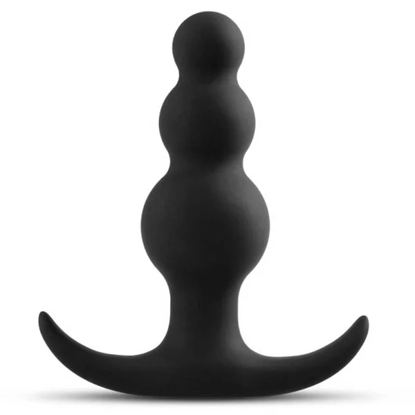 Anal Adventures Platinum Beaded Butt Plug Black by Blush Novelties — image 2 of 4