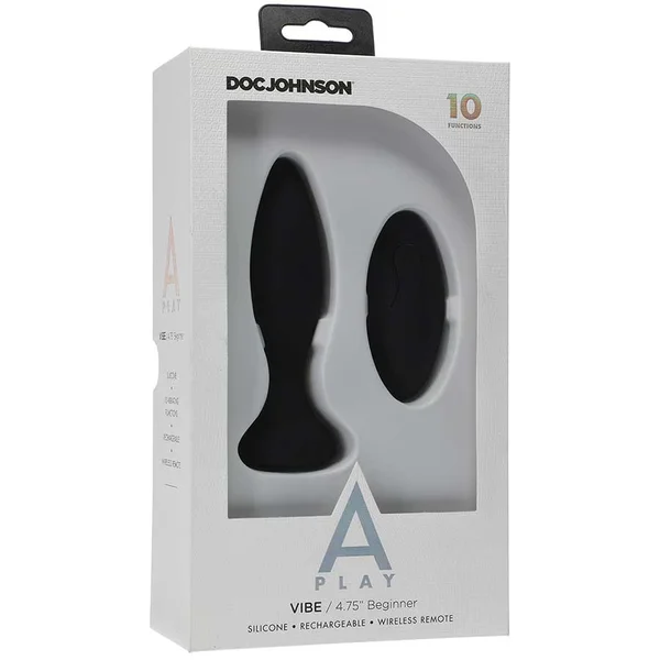 Doc Johnson A-Play 10-Function Beginner Vibrating Remote Butt Plug — image 7 of 7