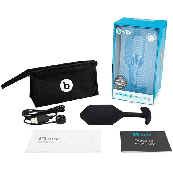 B-Vibe Vibrating & Weighted Snug Plug Black XL — image 5 of 7