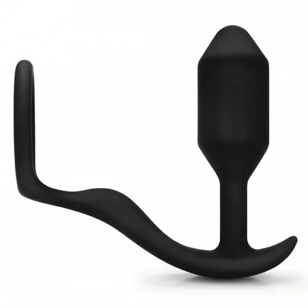 B-Vibe Snug & Tug 128 gram Weighted Butt Plug Cock Ring — image 3 of 8