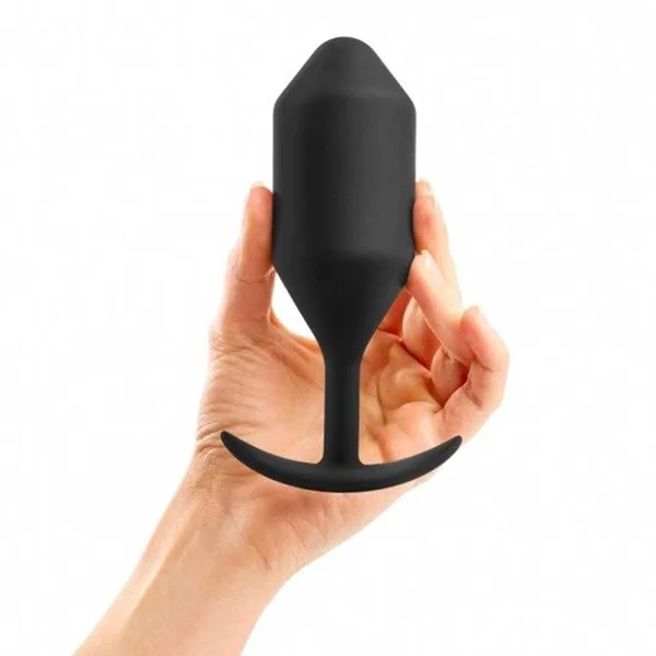 B-Vibe Snug Plug Silicone Weighted Black Butt Plug — image 2 of 13
