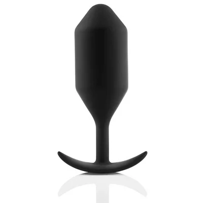 B Vibe Snug Plug Silicone Weighted Black Butt Plug