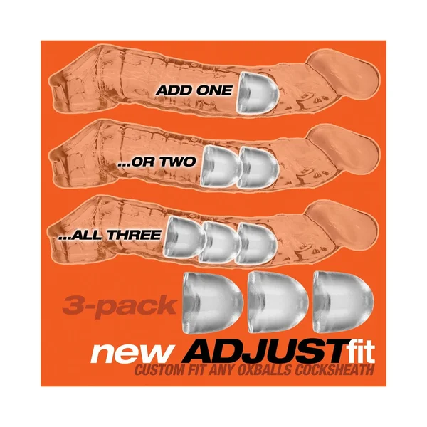 Oxballs Cocksheath Adjustfit Inserts - Pack of 3 Clear — image 9 of 10