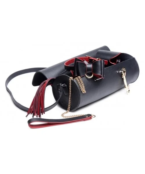 Master Series Bondage To Go Black and Red Bow Bondage Set with Carry Case